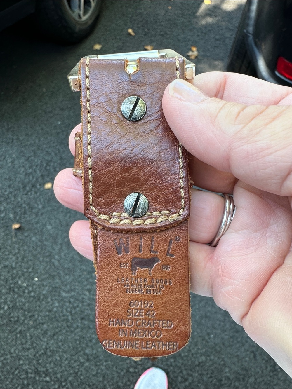 Will Leather Goods Brown Leather Key/Card Holder Clip
